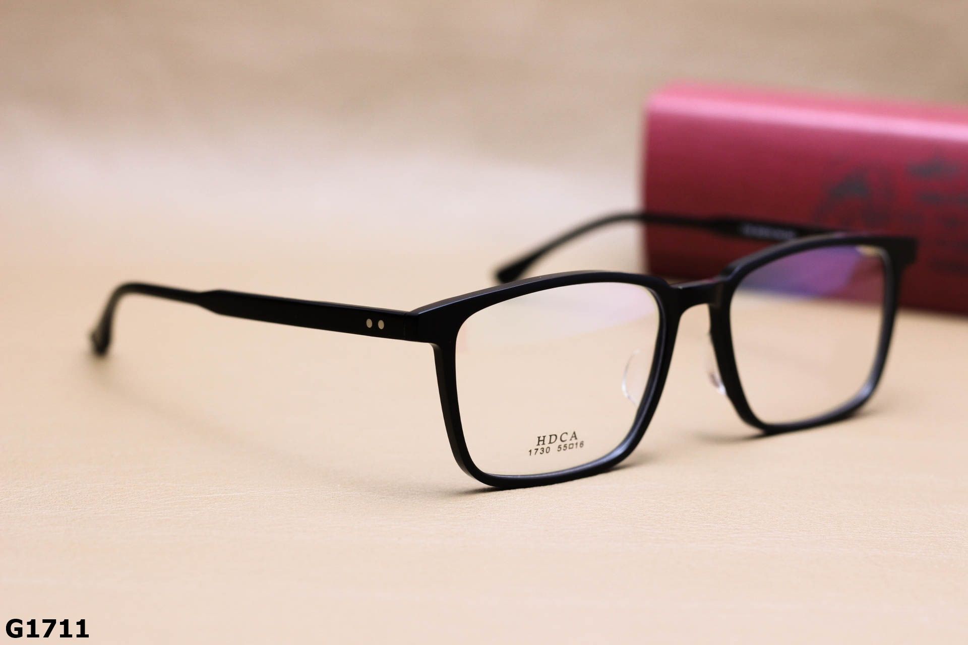 Gọng Kính Cận Dáng Vuông Bầu Unisex, Chất Nhựa Acetate Nguyên Khối Cao Cấp - G1711