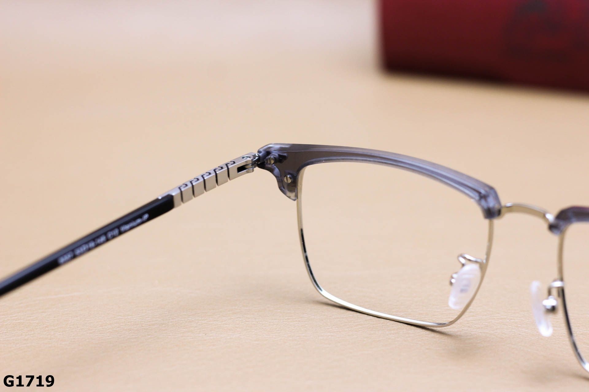 Gọng Kính Cận Nửa Viền Dáng Vuông Thời Trang Unisex, Chất Liệu Titanium IP Cao Cấp - G1719