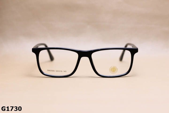 Gọng Kính Cận Nhựa Acetate Nguyên Khối Cao Cấp, Dáng Vuông Bầu Thời Trang Unisex - G1730