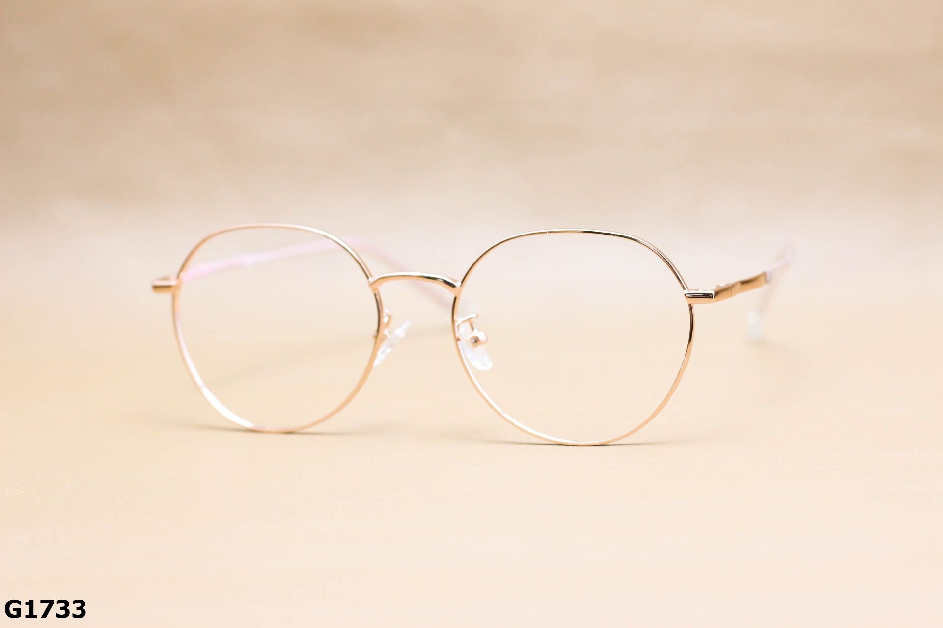 Gọng Kính Cận Hợp Kim Cao Cấp, Dáng Tròn Ngố Thanh Mảnh Thời Trang Unisex - G1733