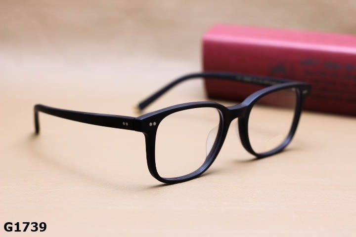 Gọng Kính Cận Nhựa Acetate Nguyên Khối Cao Cấp, Dáng Vuông Ngố Thời Trang Unisex - G1739