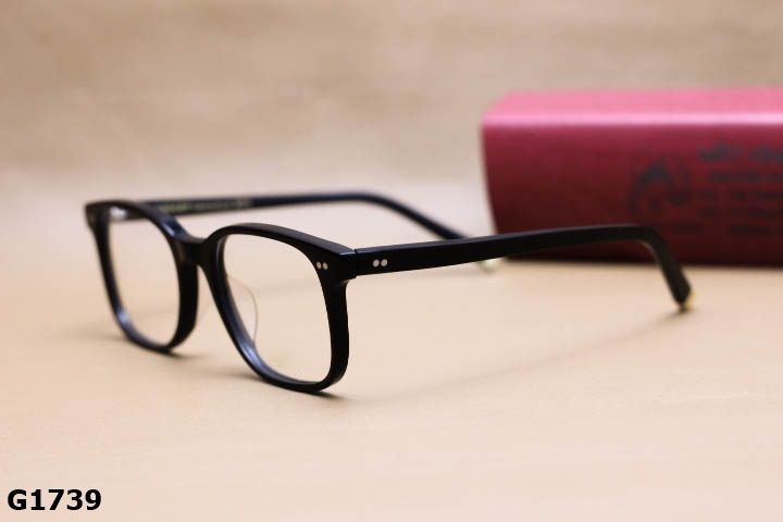 Gọng Kính Cận Nhựa Acetate Nguyên Khối Cao Cấp, Dáng Vuông Ngố Thời Trang Unisex - G1739