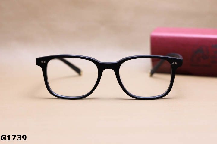 Gọng Kính Cận Nhựa Acetate Nguyên Khối Cao Cấp, Dáng Vuông Ngố Thời Trang Unisex - G1739