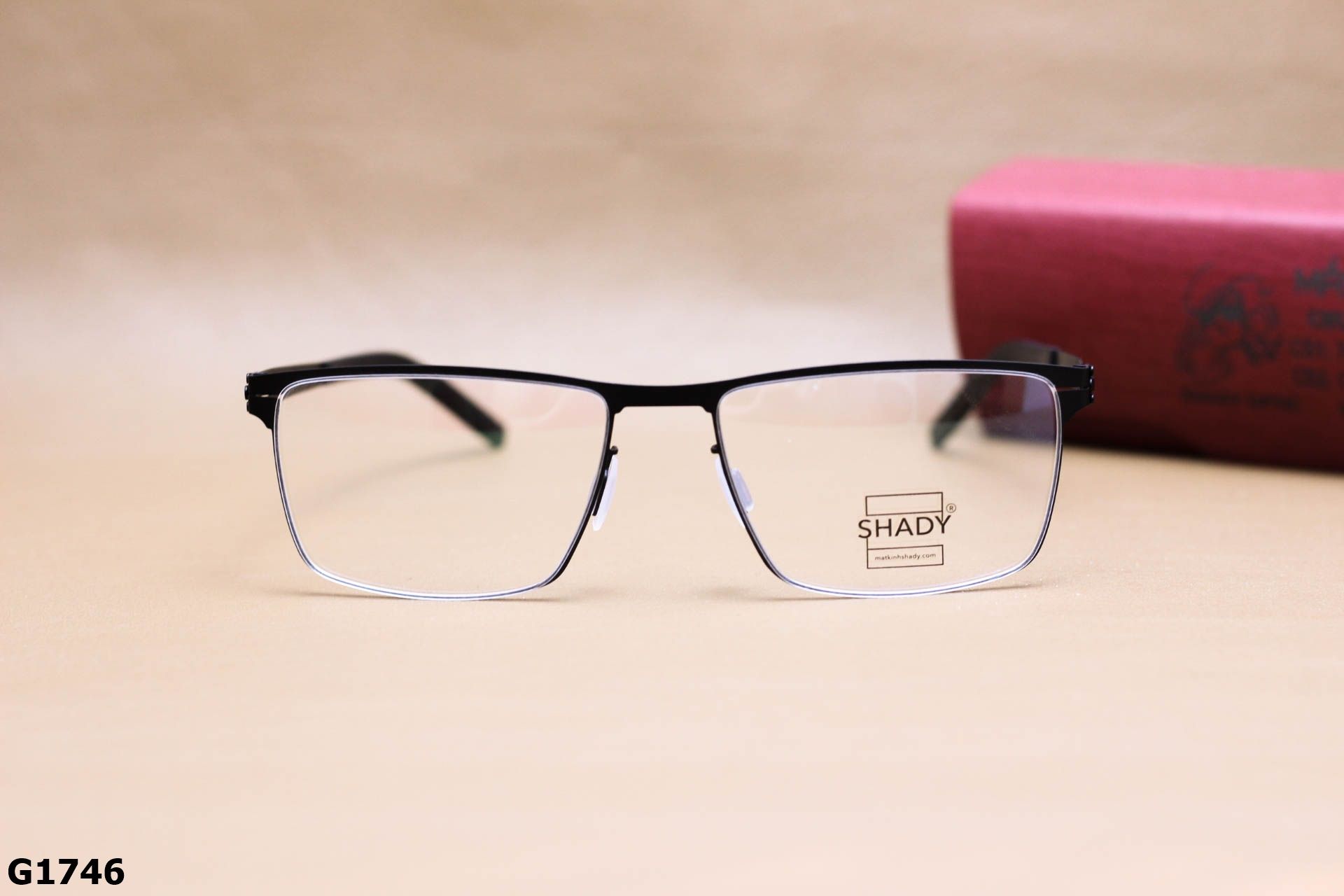 Gọng Kính Cận SHADY Thép Không Gỉ Cao Cấp Vuông Thời Trang Nam - G1746