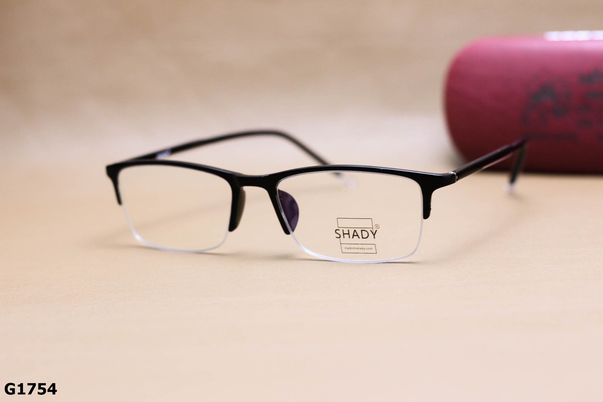 Gọng Kính Cận Nhựa Dẻo TR90, Dáng Vuông Nửa Viền Thời Trang Unisex SHADY - G1754
