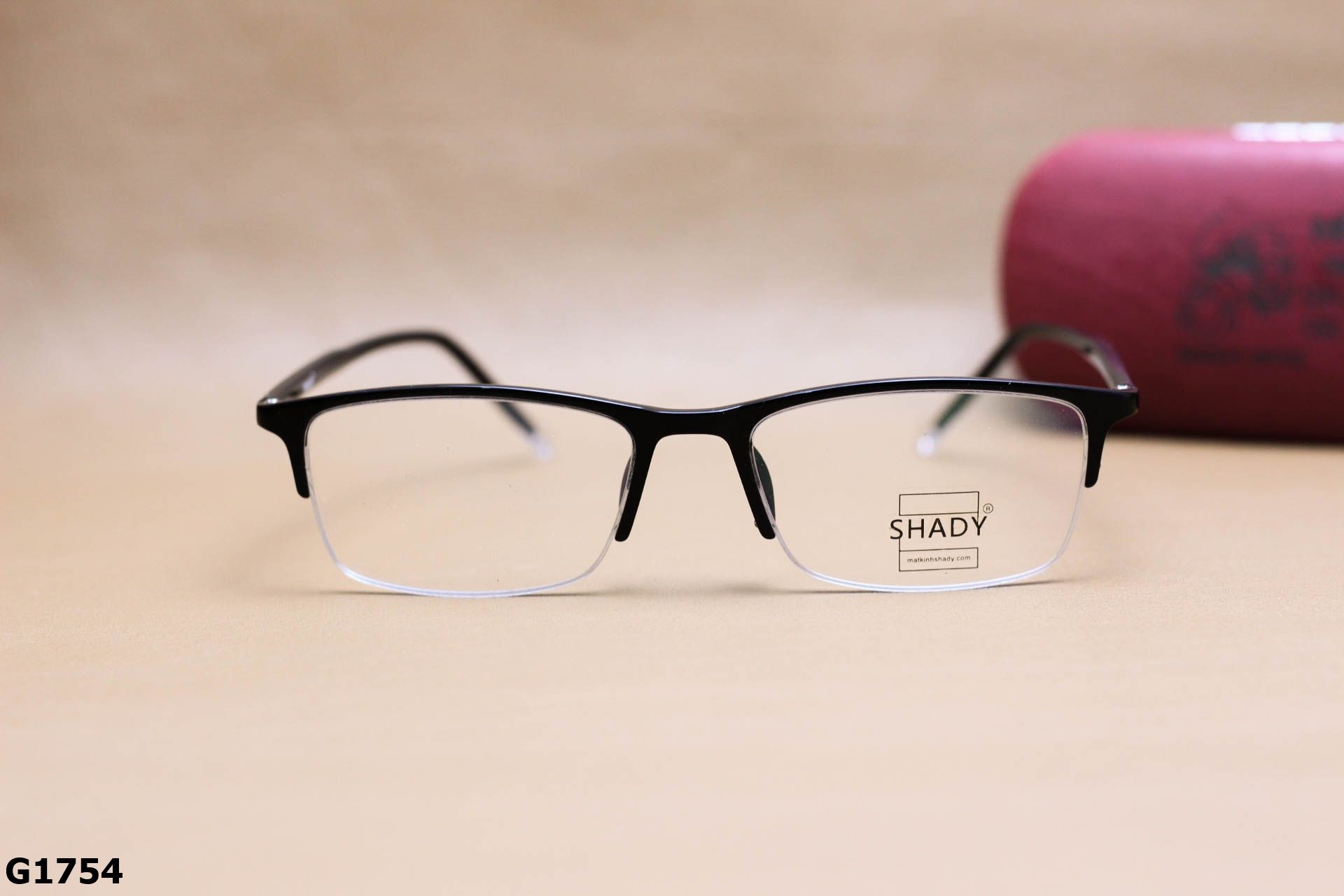 Gọng Kính Cận Nhựa Dẻo TR90, Dáng Vuông Nửa Viền Thời Trang Unisex SHADY - G1754