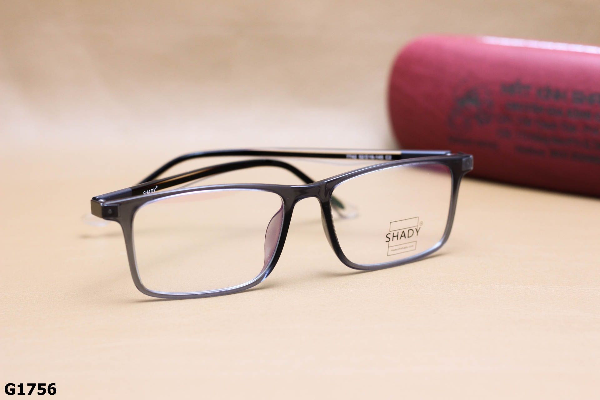 Gọng Kính Cận SHADY Nhựa Dẻo TR90 Dáng Vuông Unisex - G1756