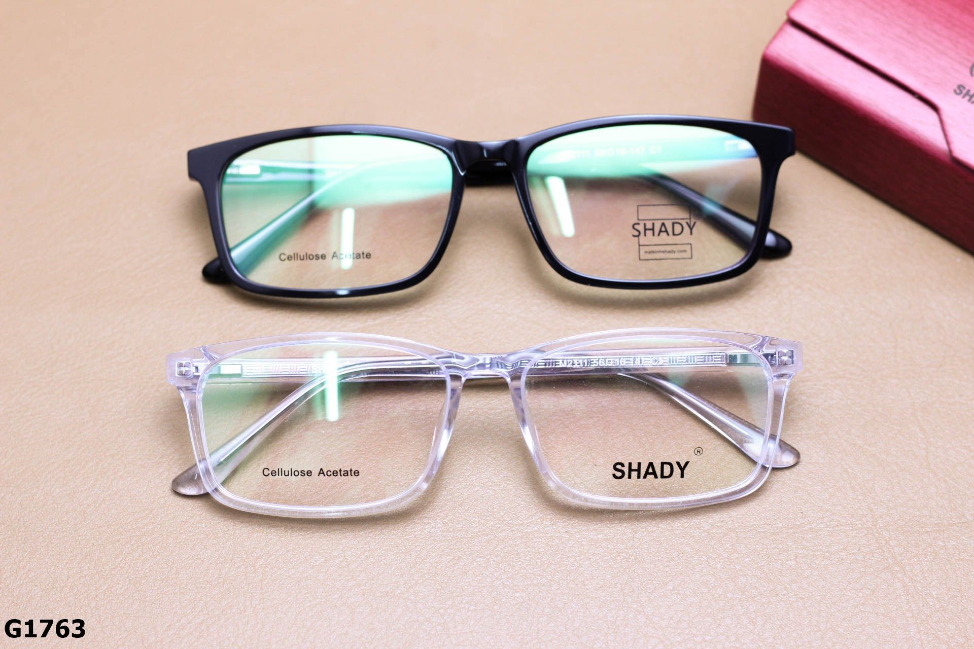 Gọng Kính Cận SHADY Dáng Vuông Unisex, Chất Nhựa Acetate Cao Cấp - G1763