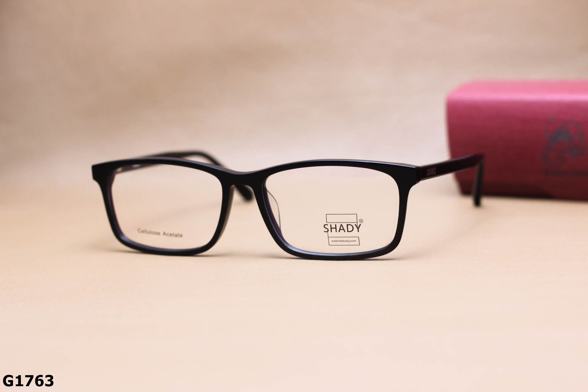 Gọng Kính Cận SHADY Dáng Vuông Unisex, Chất Nhựa Acetate Cao Cấp - G1763