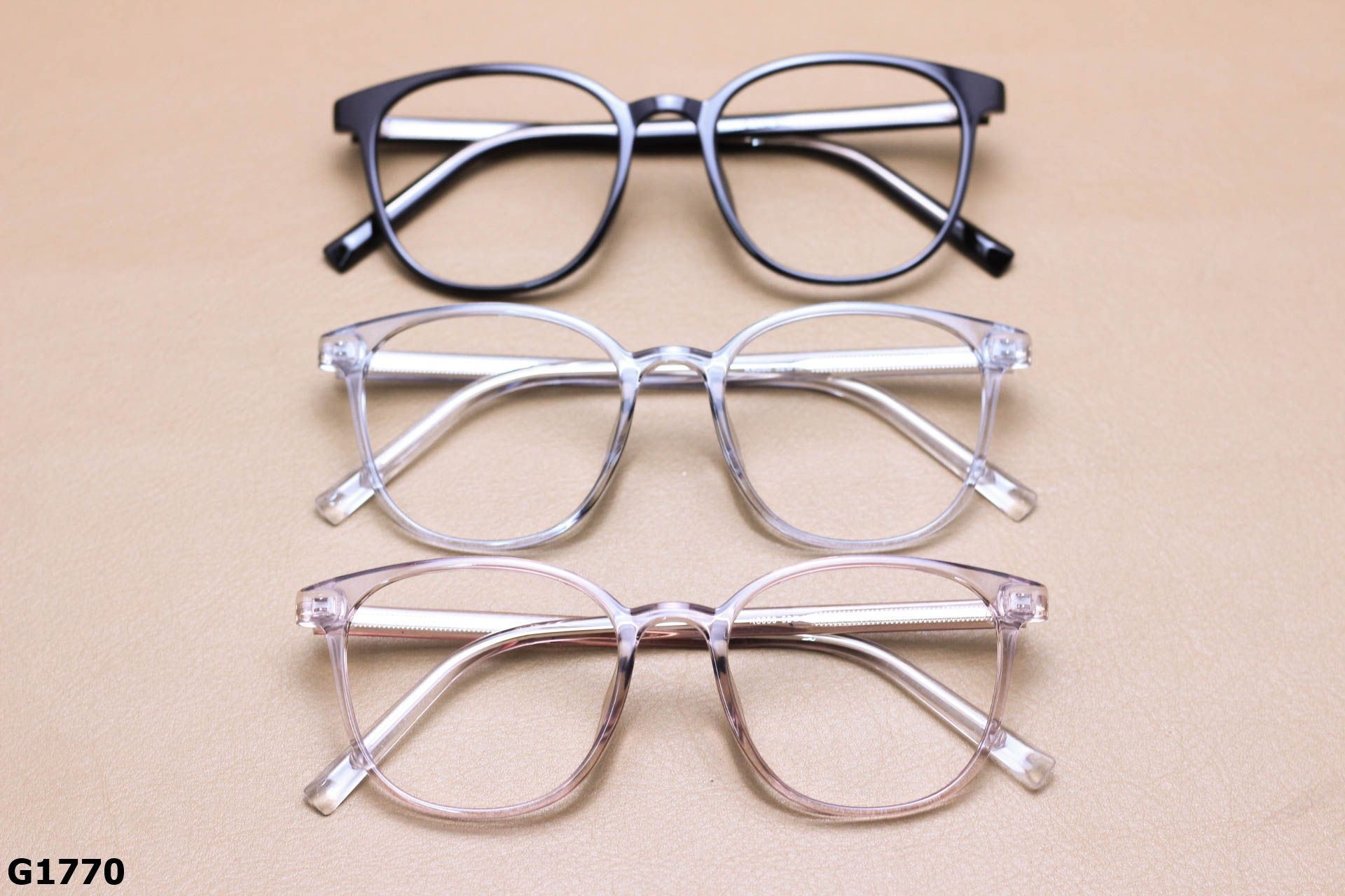 Gọng Kính Cận Nhựa Dẻo TR90, Dáng Vuông Bầu Thời Trang Unisex Thanh Mảnh - G1770