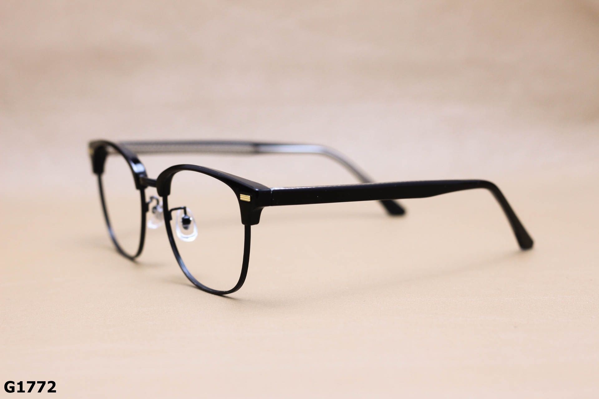 Gọng Kính Cận Vuông Ngố Nửa Viền Thời Trang Unisex, Chất Liệu B-Titanium Cao Cấp - G1772