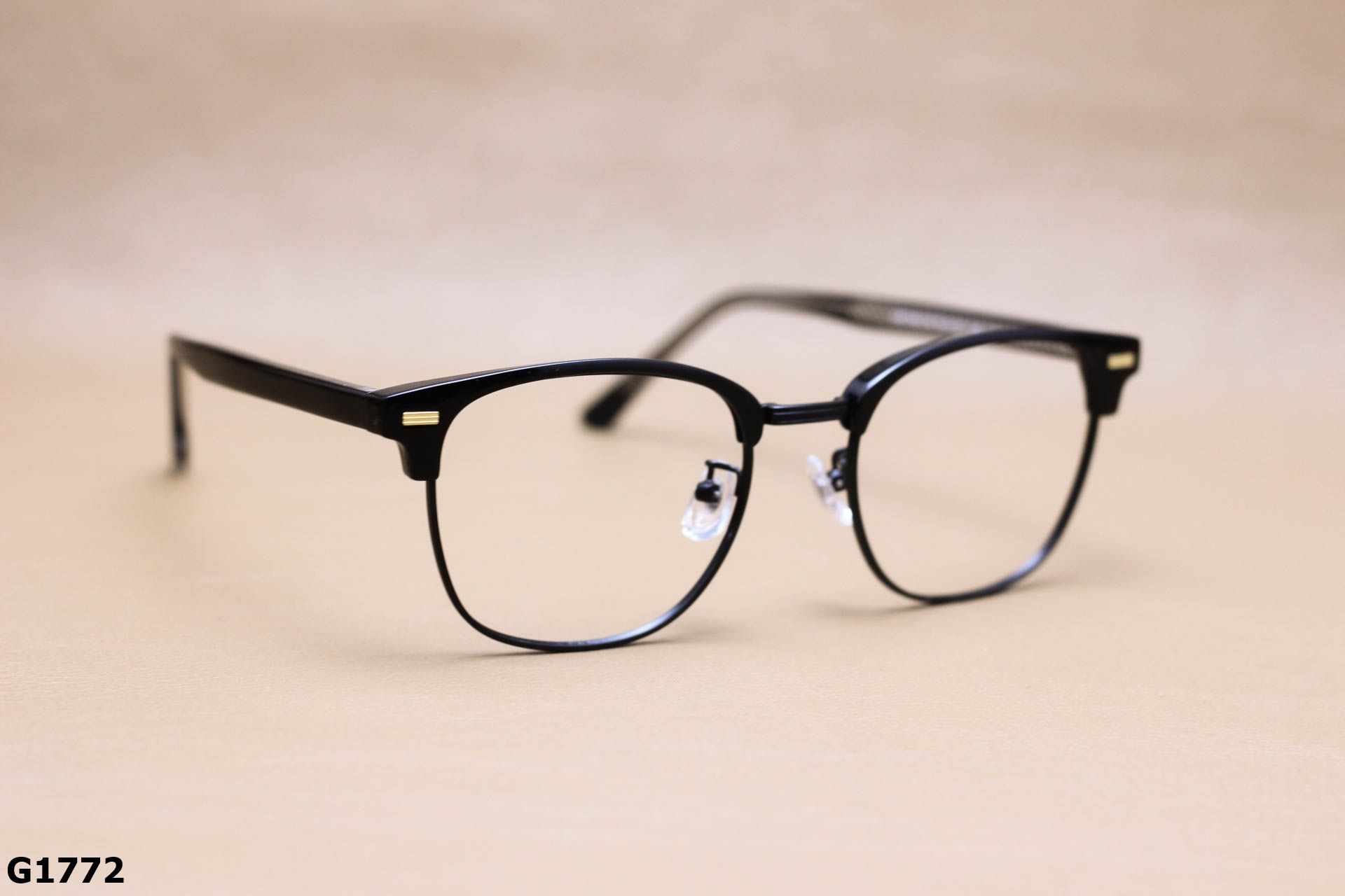 Gọng Kính Cận Vuông Ngố Nửa Viền Thời Trang Unisex, Chất Liệu B-Titanium Cao Cấp - G1772