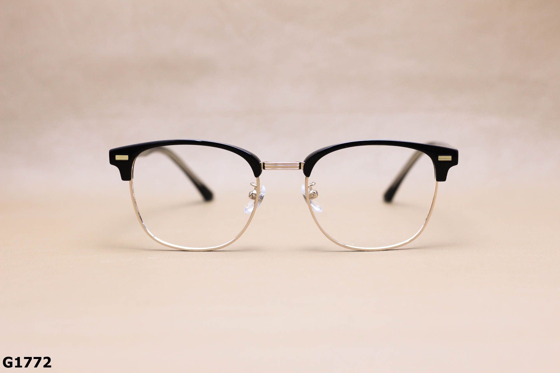 Gọng Kính Cận Vuông Ngố Nửa Viền Thời Trang Unisex, Chất Liệu B-Titanium Cao Cấp - G1772