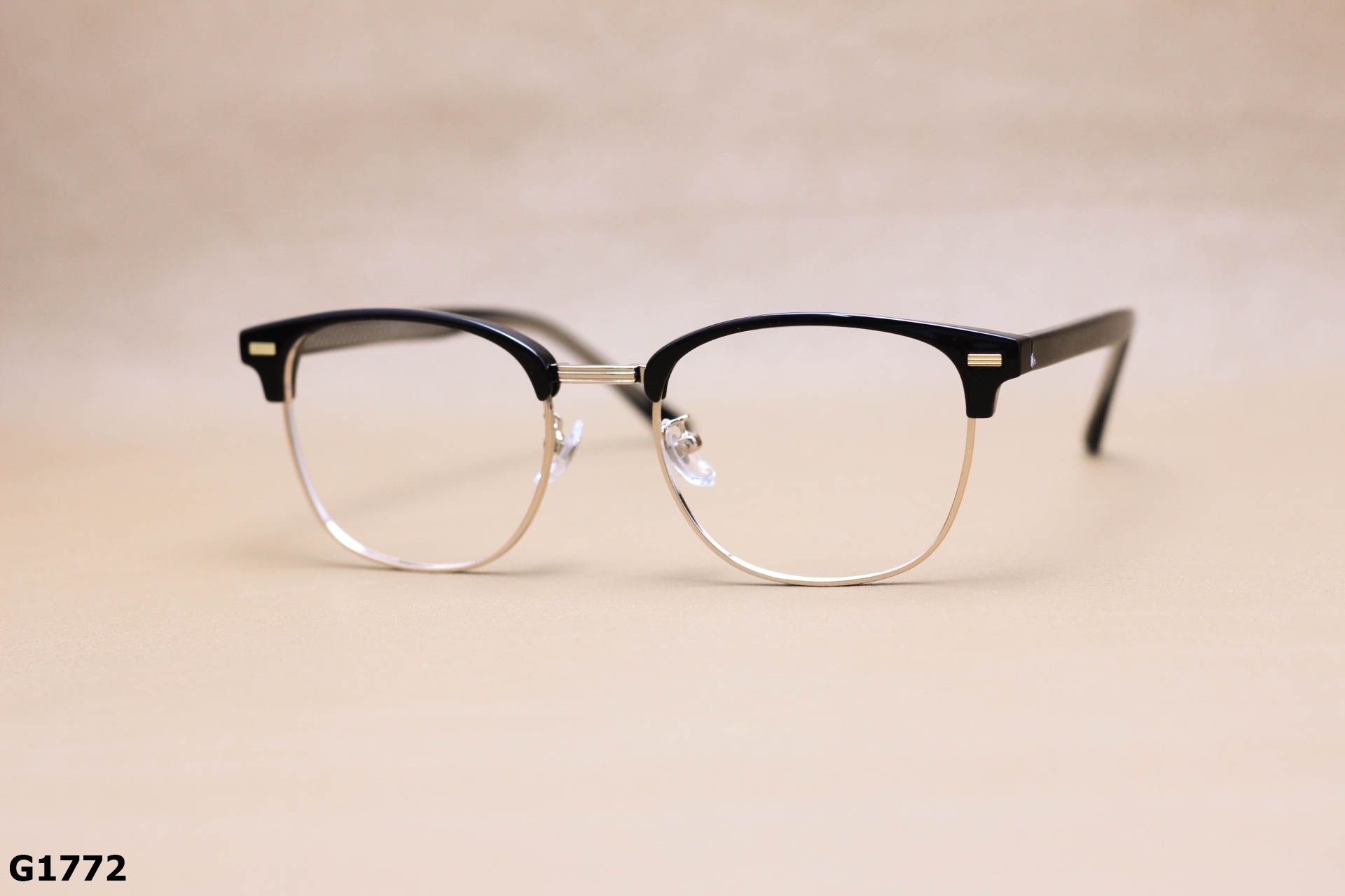 Gọng Kính Cận Vuông Ngố Nửa Viền Thời Trang Unisex, Chất Liệu B-Titanium Cao Cấp - G1772