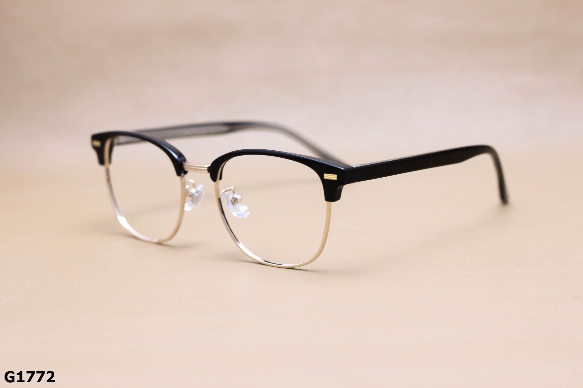 Gọng Kính Cận Vuông Ngố Nửa Viền Thời Trang Unisex, Chất Liệu B-Titanium Cao Cấp - G1772