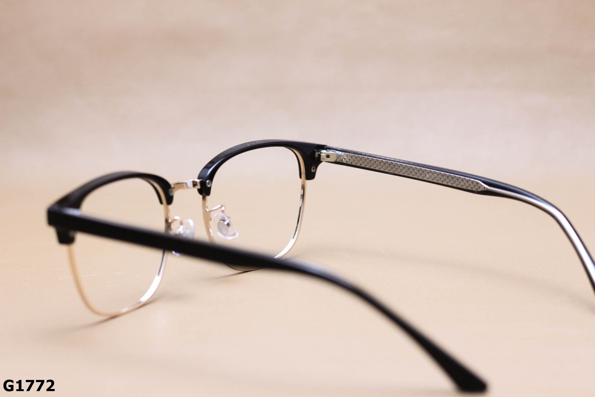 Gọng Kính Cận Vuông Ngố Nửa Viền Thời Trang Unisex, Chất Liệu B-Titanium Cao Cấp - G1772