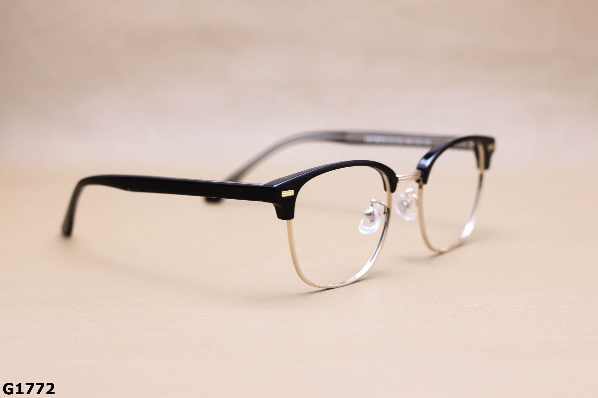 Gọng Kính Cận Vuông Ngố Nửa Viền Thời Trang Unisex, Chất Liệu B-Titanium Cao Cấp - G1772