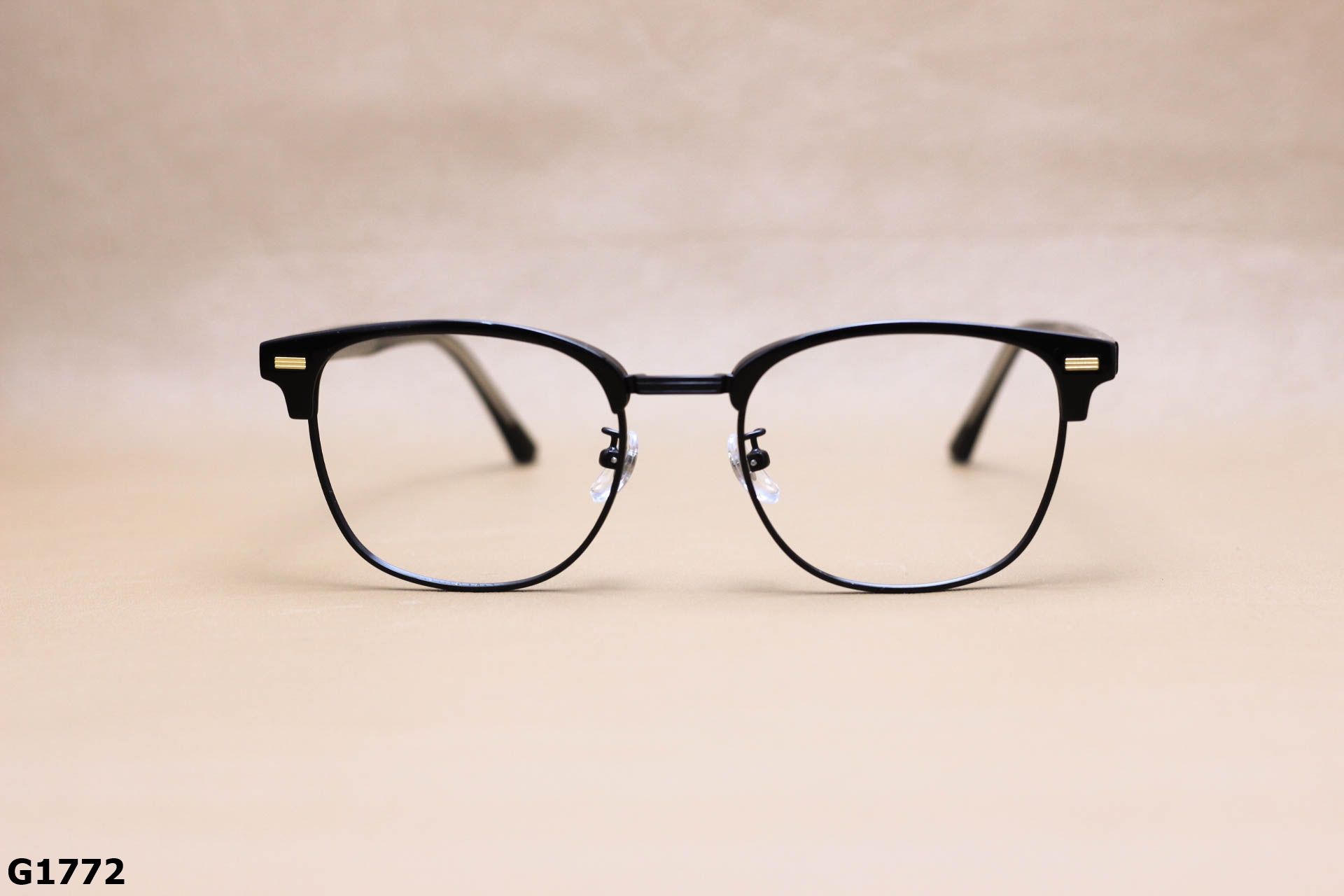 Gọng Kính Cận Vuông Ngố Nửa Viền Thời Trang Unisex, Chất Liệu B-Titanium Cao Cấp - G1772