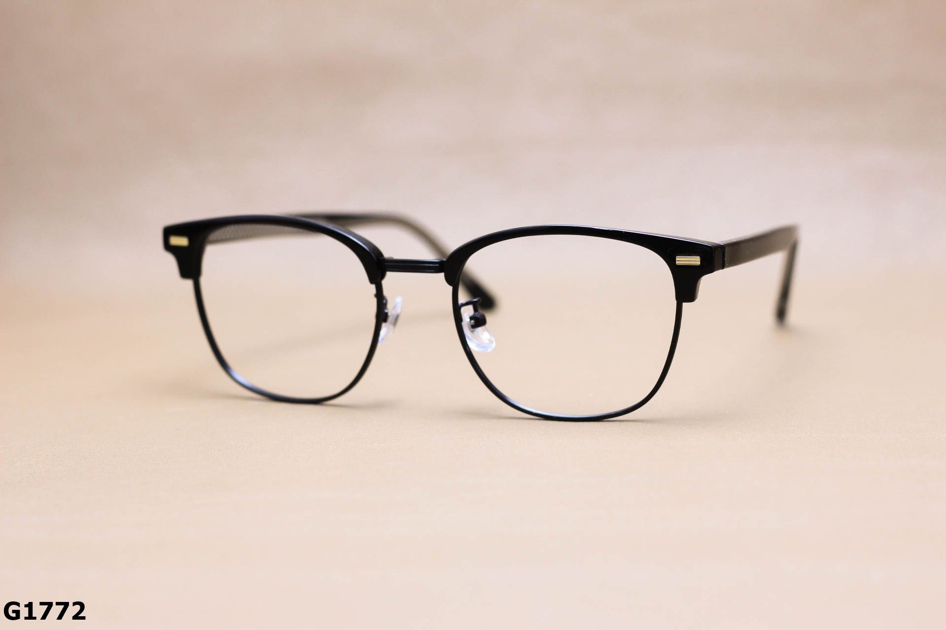 Gọng Kính Cận Vuông Ngố Nửa Viền Thời Trang Unisex, Chất Liệu B-Titanium Cao Cấp - G1772