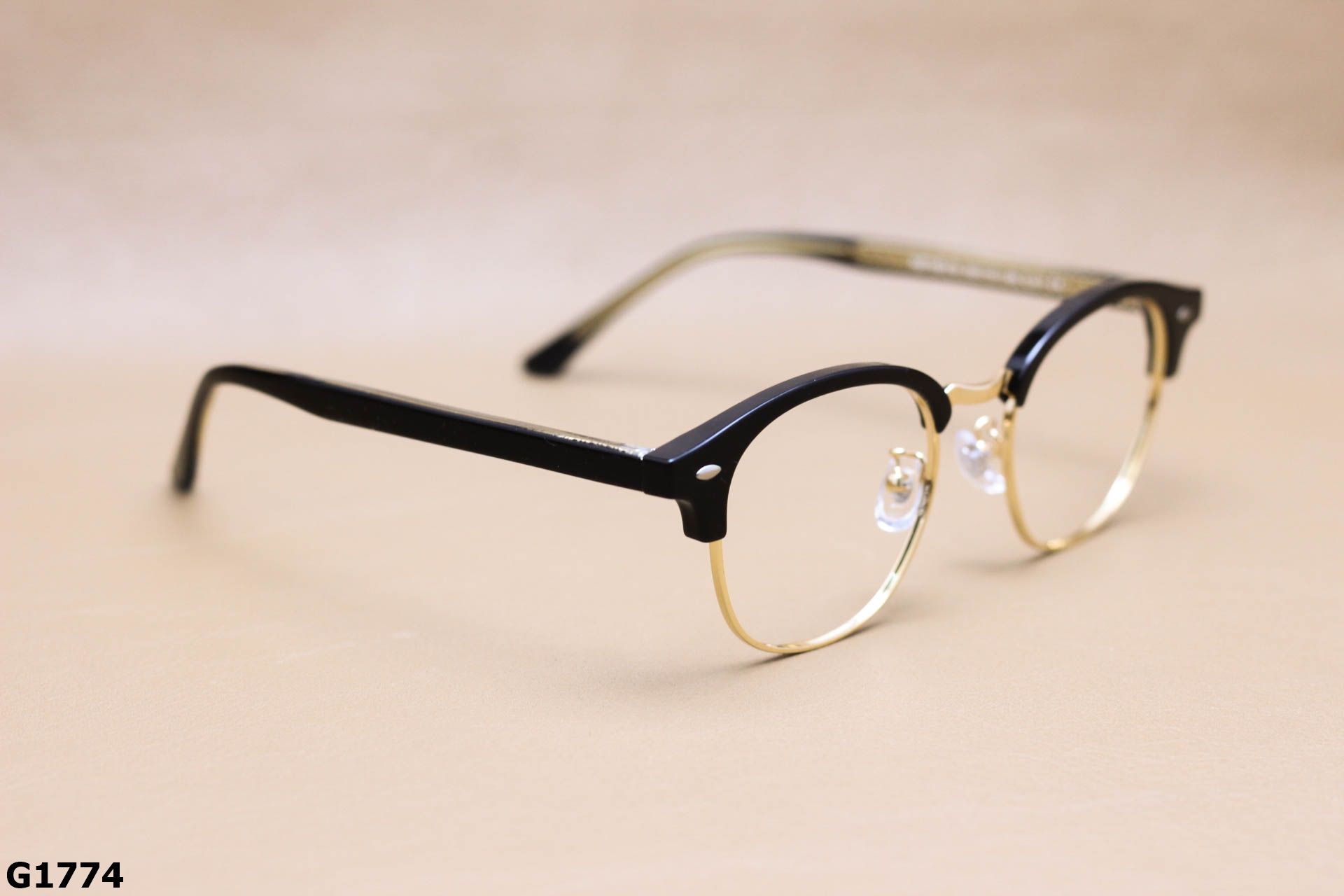 Gọng Kính Cận Tròn Ngố Nửa Viền Thời Trang Unisex, Chất Liệu B-Titanium Cao Cấp - G1774