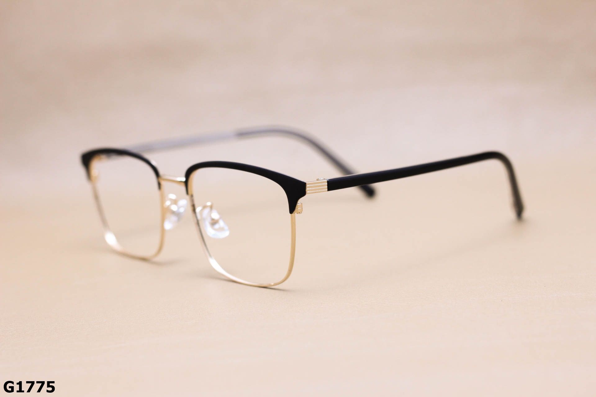 Gọng Kính Cận Vuông Nửa Viền Thời Trang Unisex, Chất Liệu B-Titanium Cao Cấp - G1775