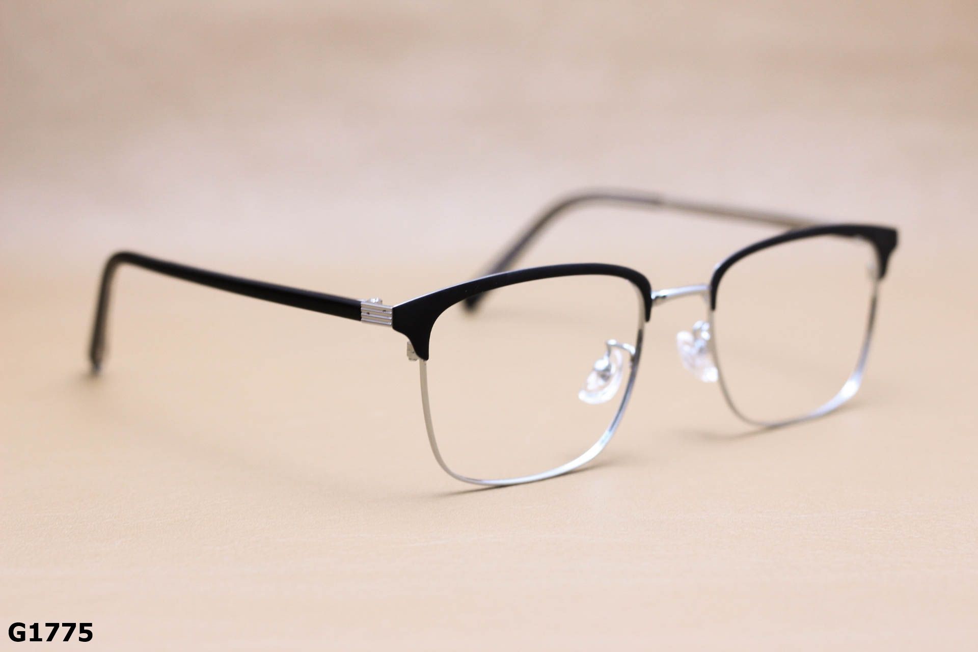Gọng Kính Cận Vuông Nửa Viền Thời Trang Unisex, Chất Liệu B-Titanium Cao Cấp - G1775