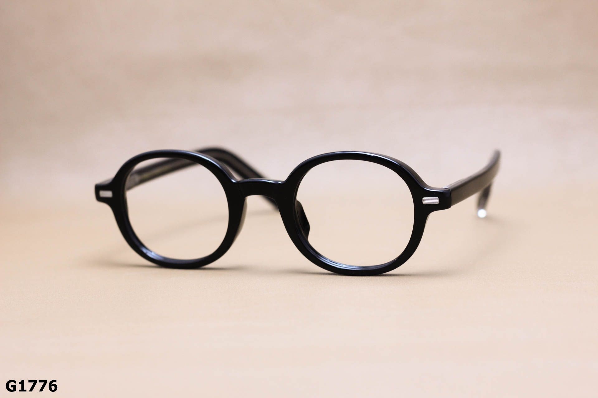 Gọng Kính Cận Nhựa Acetate Nguyên Khối, Dáng Tròn Ngố Thời Trang Unisex - G1776