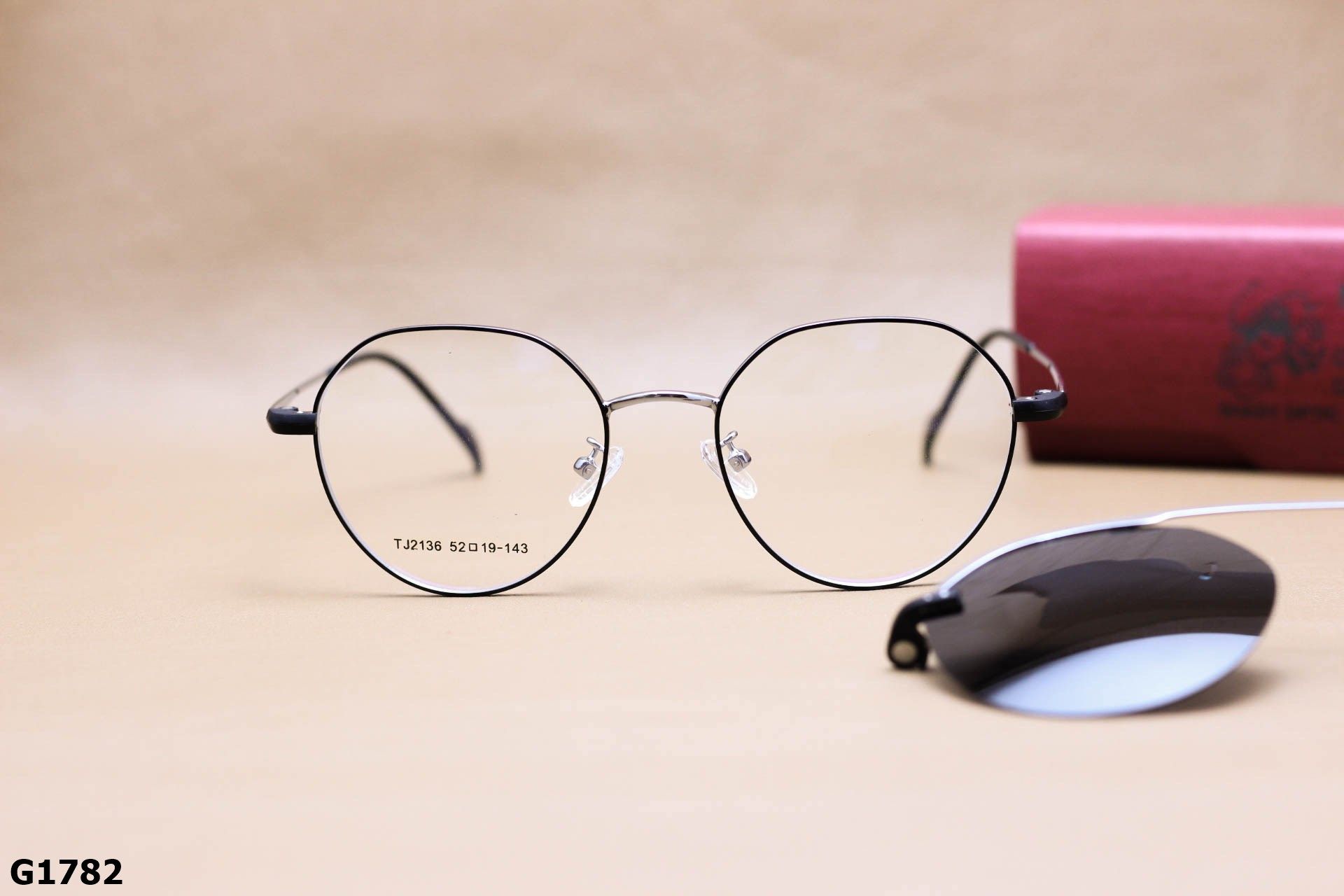 Gọng Kính 2 Trong 1 Thời Trang Unisex, Tròng Mát Polarized Chống Phân Cực - G1782