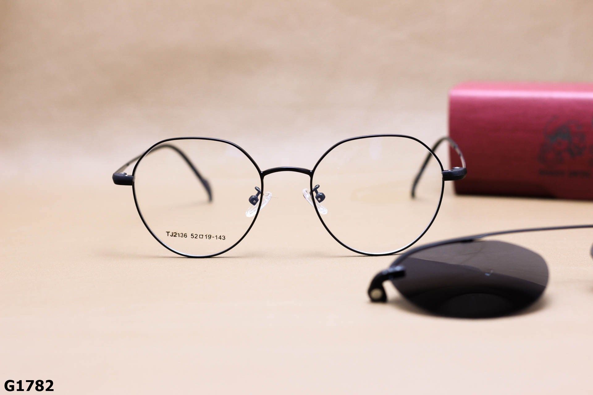 Gọng Kính 2 Trong 1 Thời Trang Unisex, Tròng Mát Polarized Chống Phân Cực - G1782