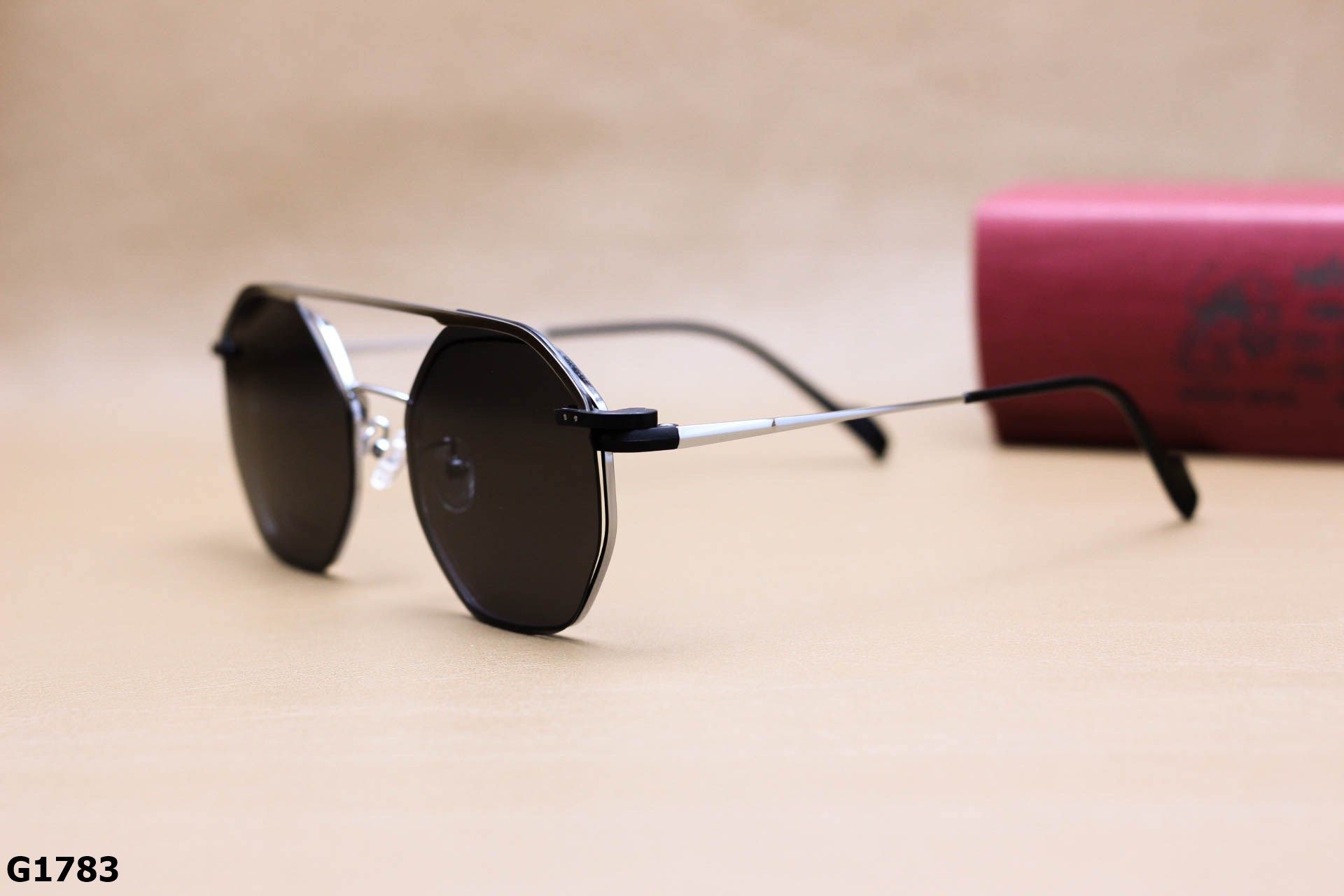 Gọng Kính 2 Trong 1 Đa Giác Thời Trang Unisex, Tròng Mát Polarized Chống Phân Cực - G1783