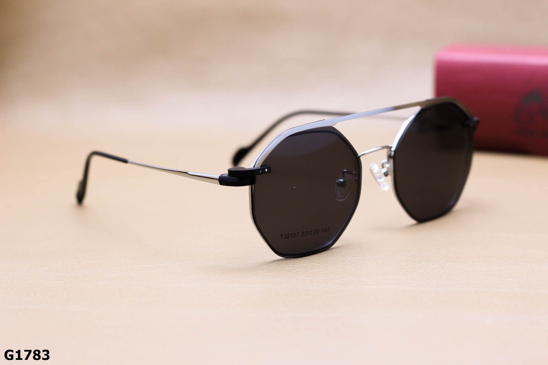 Gọng Kính 2 Trong 1 Đa Giác Thời Trang Unisex, Tròng Mát Polarized Chống Phân Cực - G1783