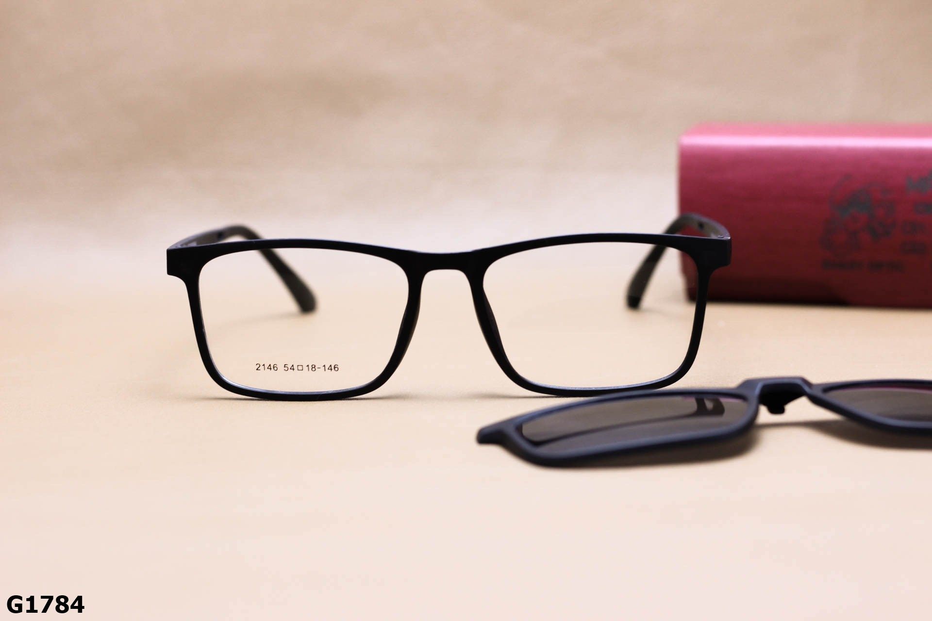Gọng Kính 2 Trong 1 Thời Trang Unisex, Tròng Mát Polarized Chống Phân Cực - G1784