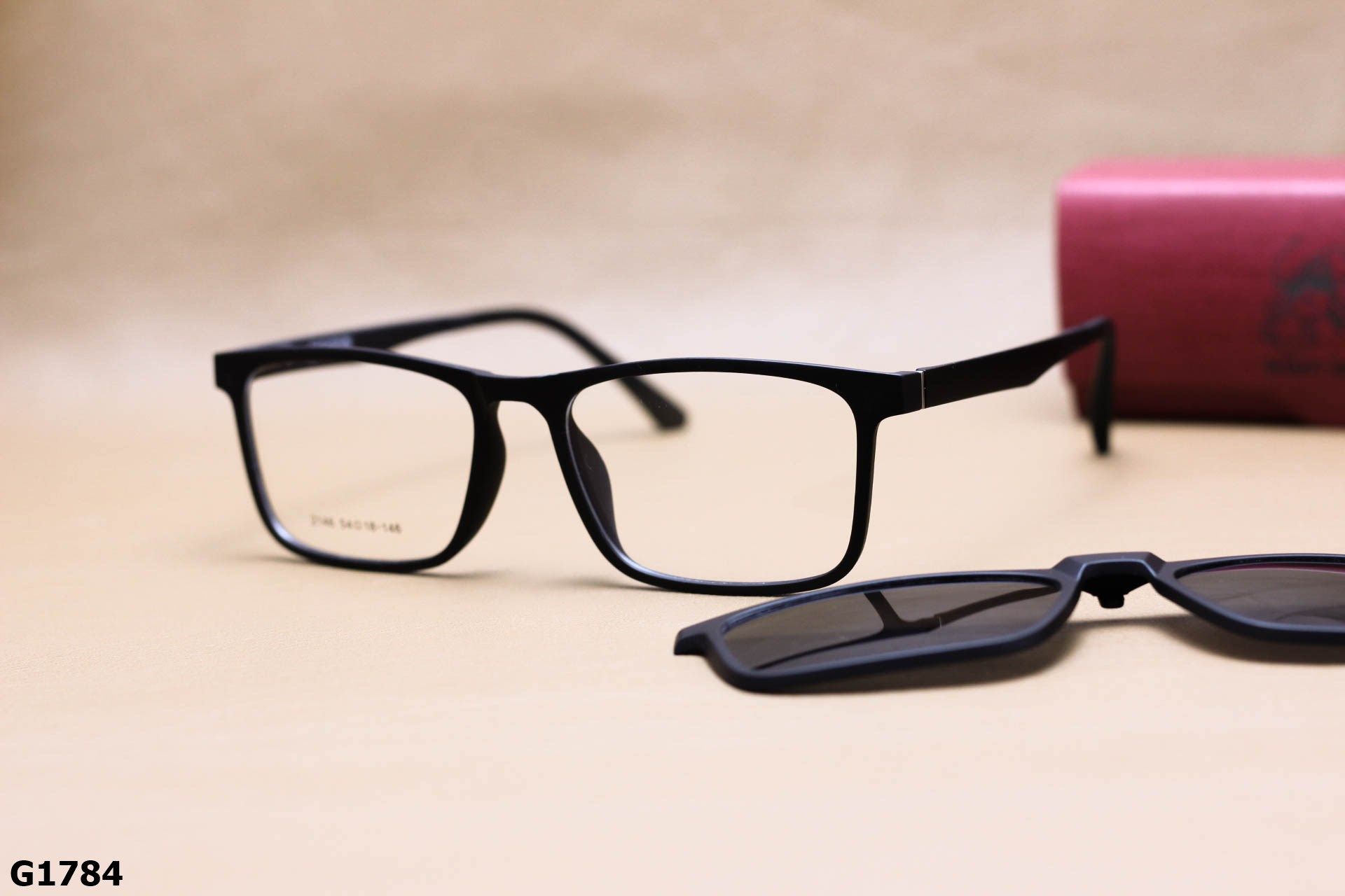 Gọng Kính 2 Trong 1 Thời Trang Unisex, Tròng Mát Polarized Chống Phân Cực - G1784