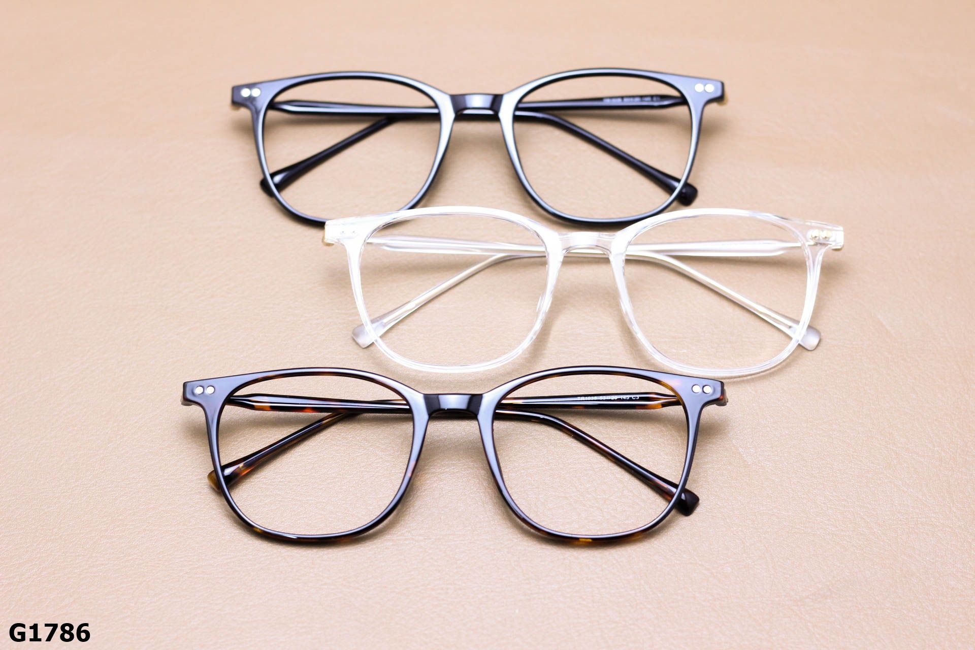 Gọng Kính Cận Nhựa Dẻo TR90 Thanh Mảnh, Dáng Vuông Bầu Thời Trang Unisex - G1786