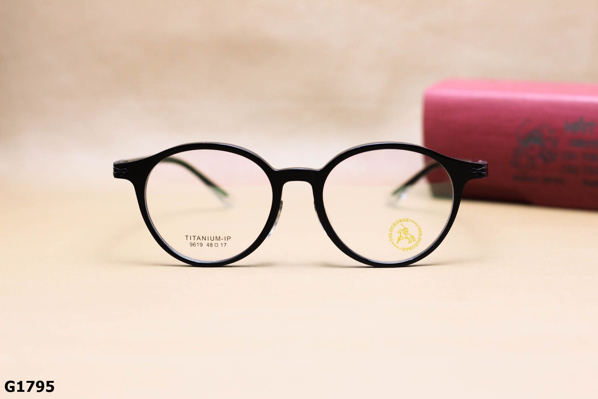 Gọng Kính Cận Dáng Tròn Ngố Thanh Mảnh Thời Trang Unisex, Chất Titanium IP Cao Cấp - G1795