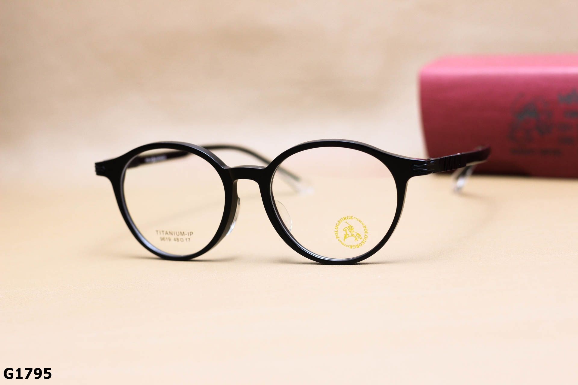 Gọng Kính Cận Dáng Tròn Ngố Thanh Mảnh Thời Trang Unisex, Chất Titanium IP Cao Cấp - G1795