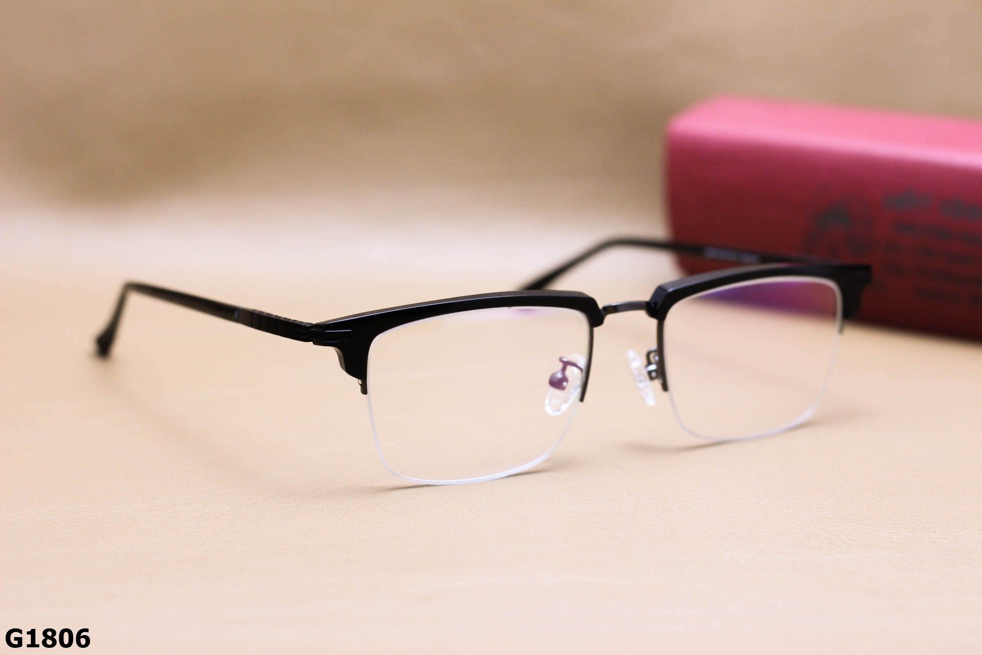 Gọng Kính Cận Nửa Viền Dáng Vuông Thời Trang Unisex, Chất Liệu Titanium IP Cao Cấp - G1806