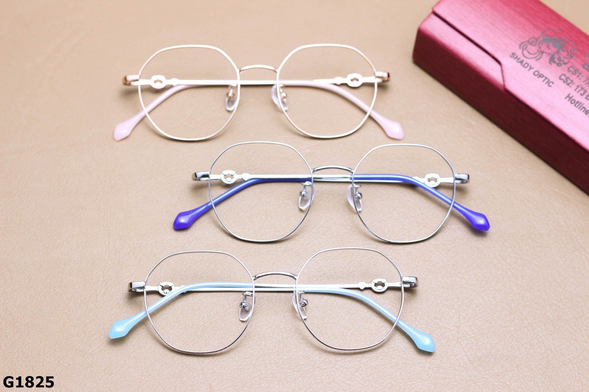 Gọng Kính Cận Đa Giác Thời Trang Unisex, Chất B-Titanium Cao Cấp Thanh Mảnh - G1825