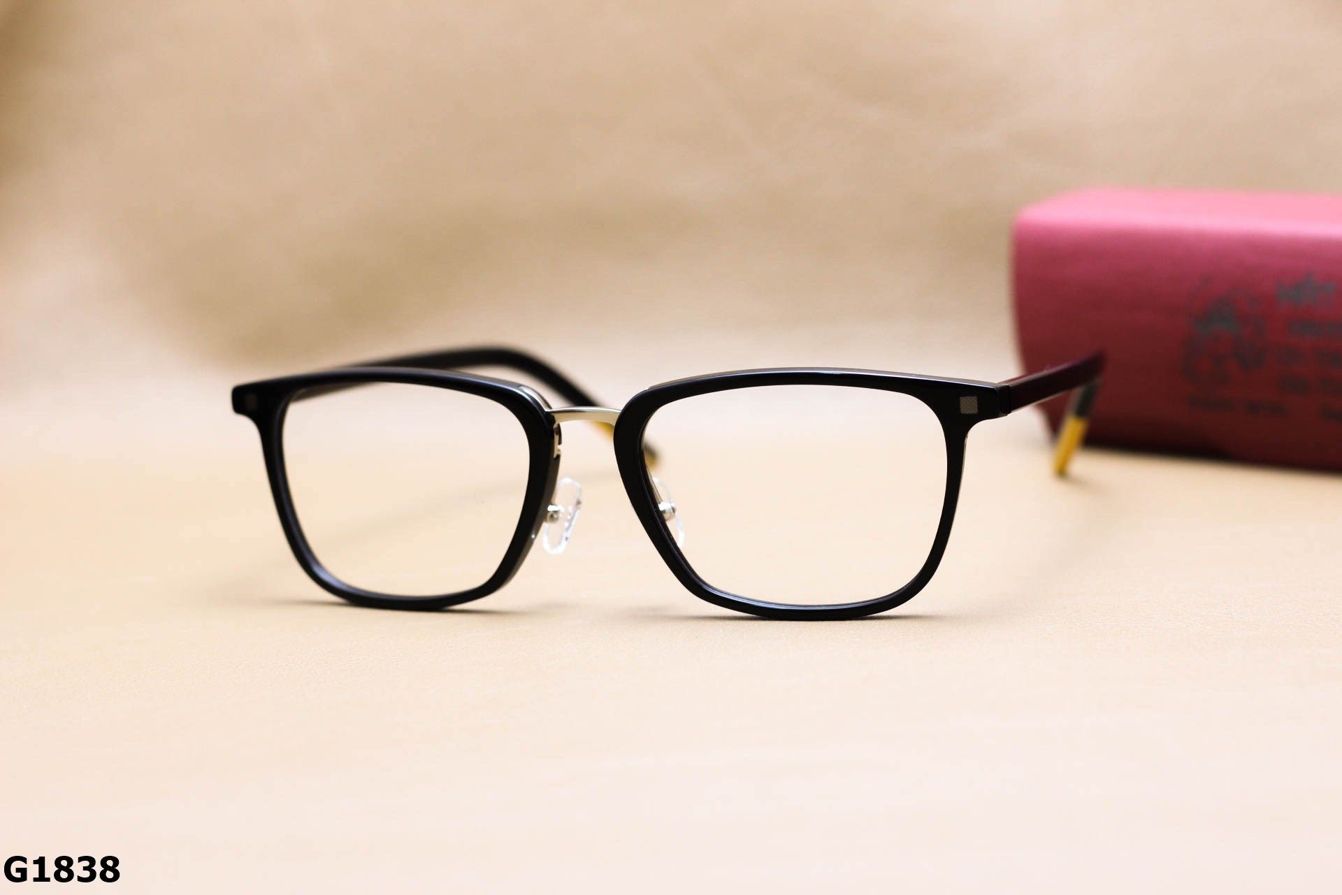 Gọng Kính Cận Nhựa Acetate Nguyên Khối Cao Cấp, Dáng Vuông Bầu Thời Trang Unisex - G1838