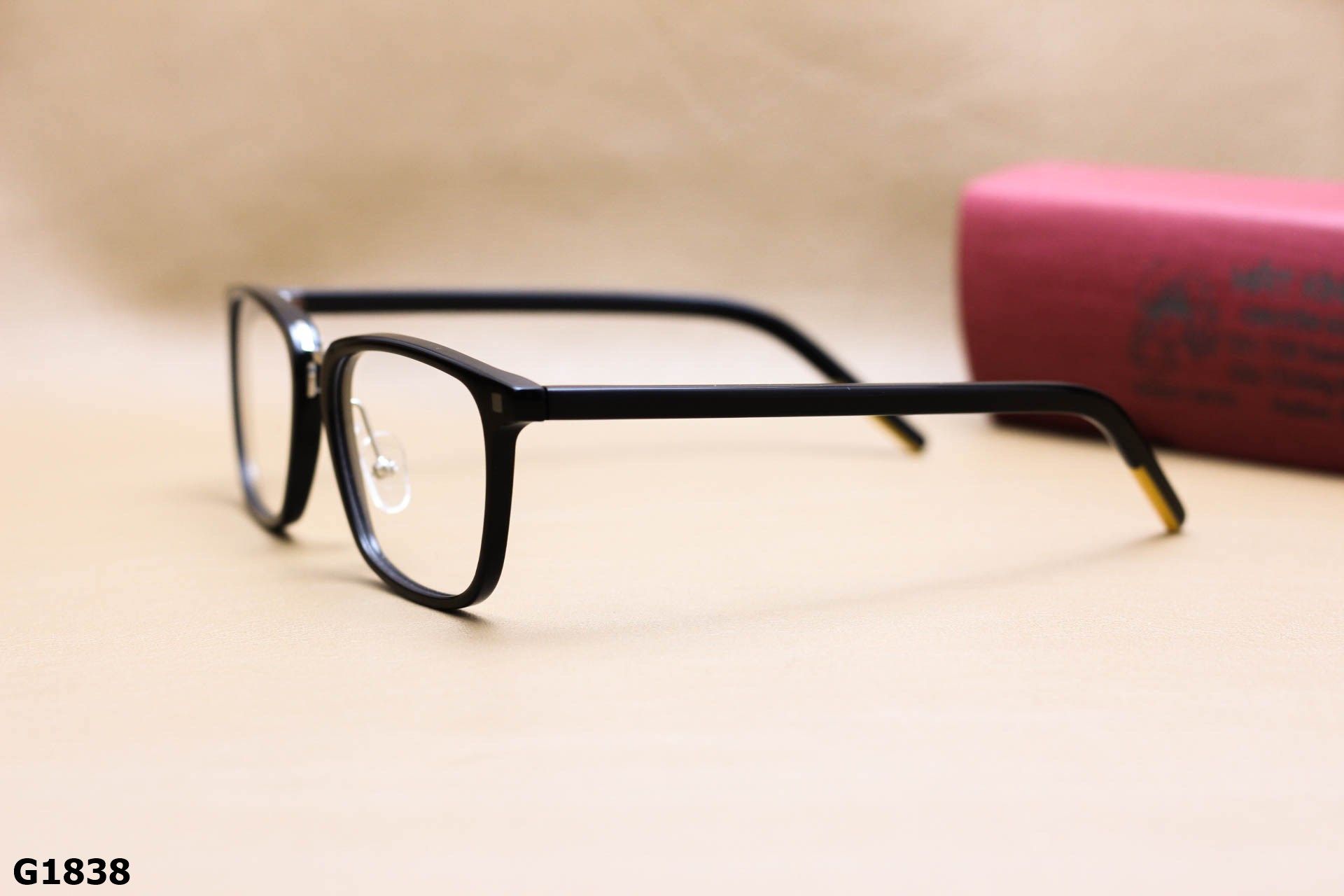 Gọng Kính Cận Nhựa Acetate Nguyên Khối Cao Cấp, Dáng Vuông Bầu Thời Trang Unisex - G1838