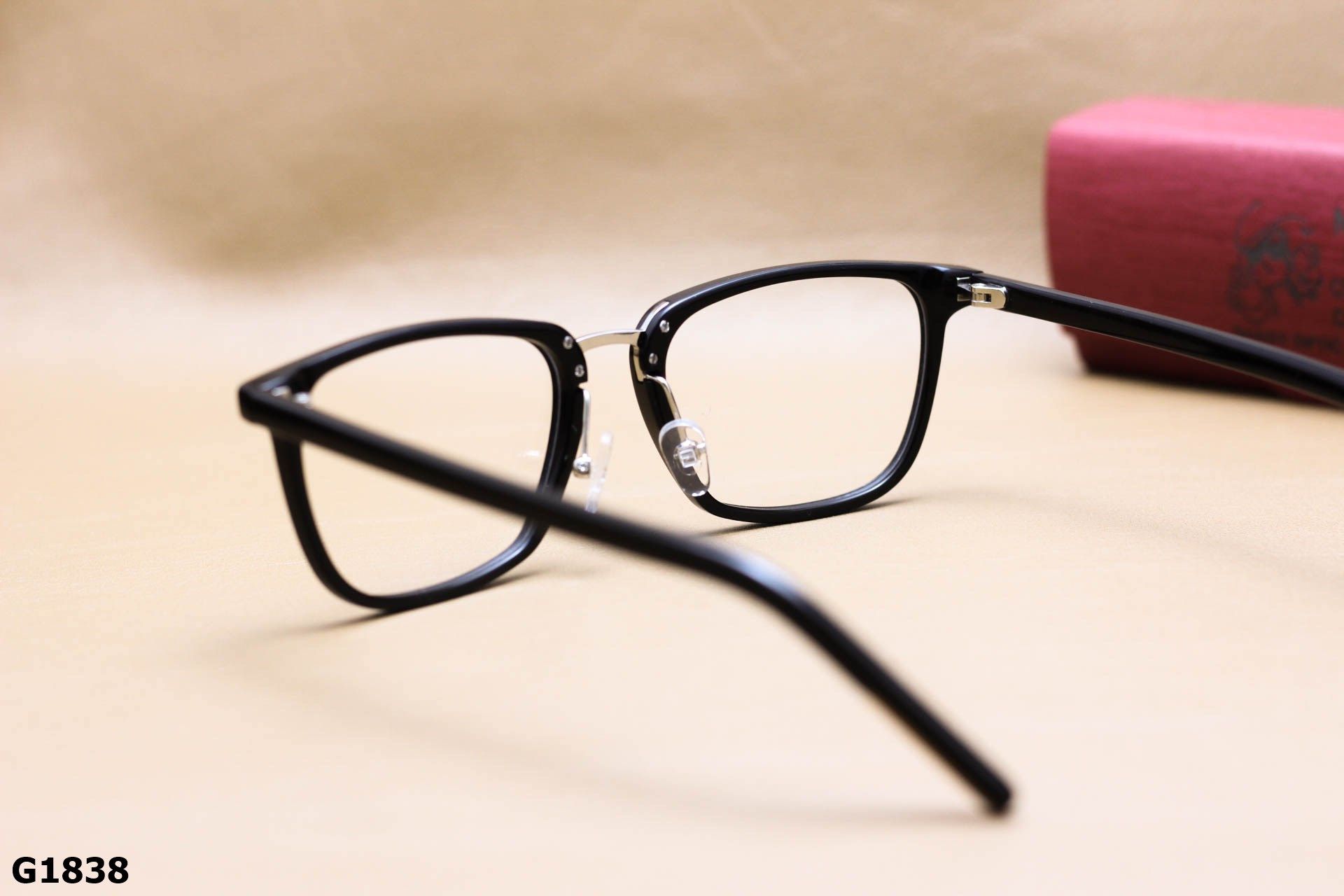 Gọng Kính Cận Nhựa Acetate Nguyên Khối Cao Cấp, Dáng Vuông Bầu Thời Trang Unisex - G1838