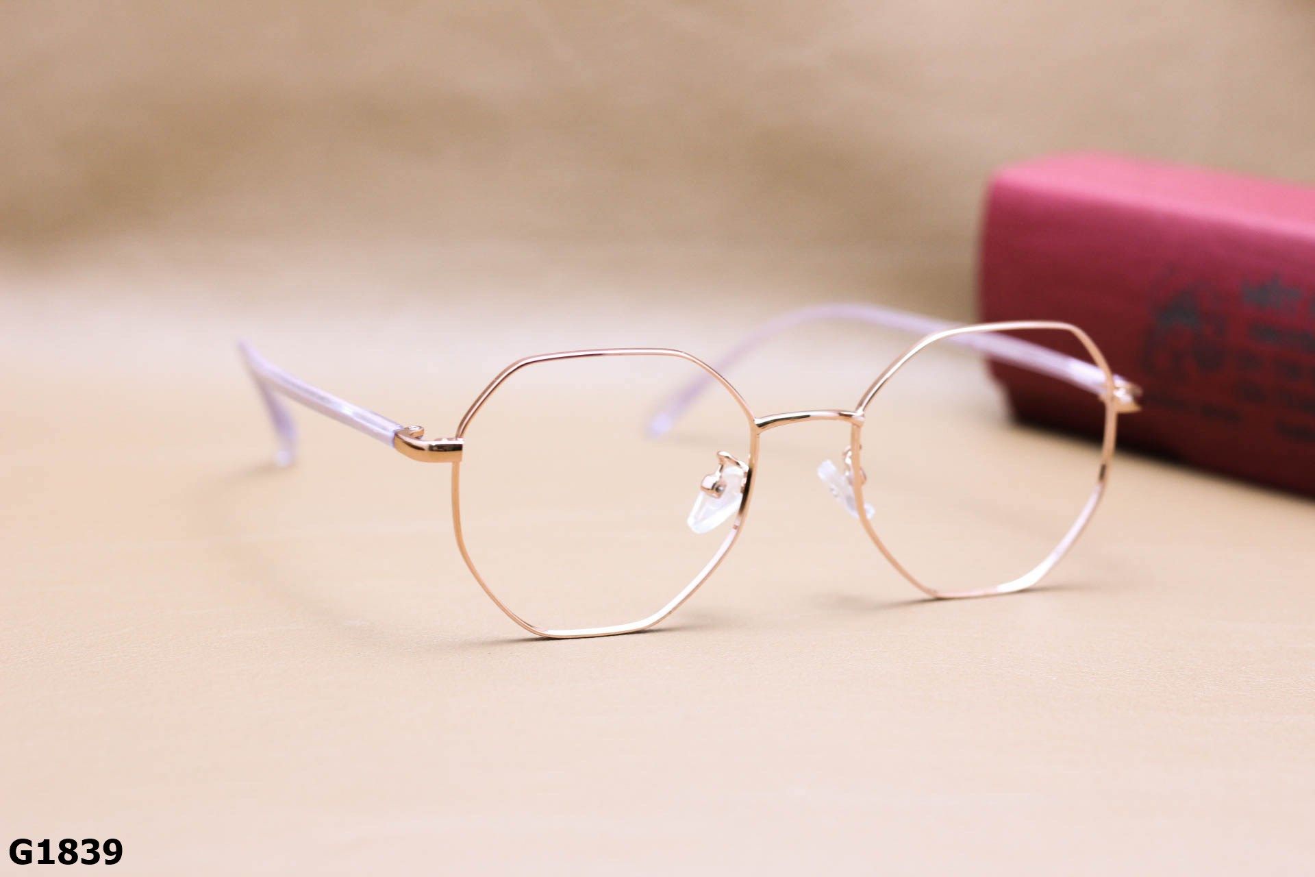Gọng Kính Cận Hợp Kim Cao Cấp, Dáng Đa Giác Thanh Mảnh Thời Trang Unisex - G1839