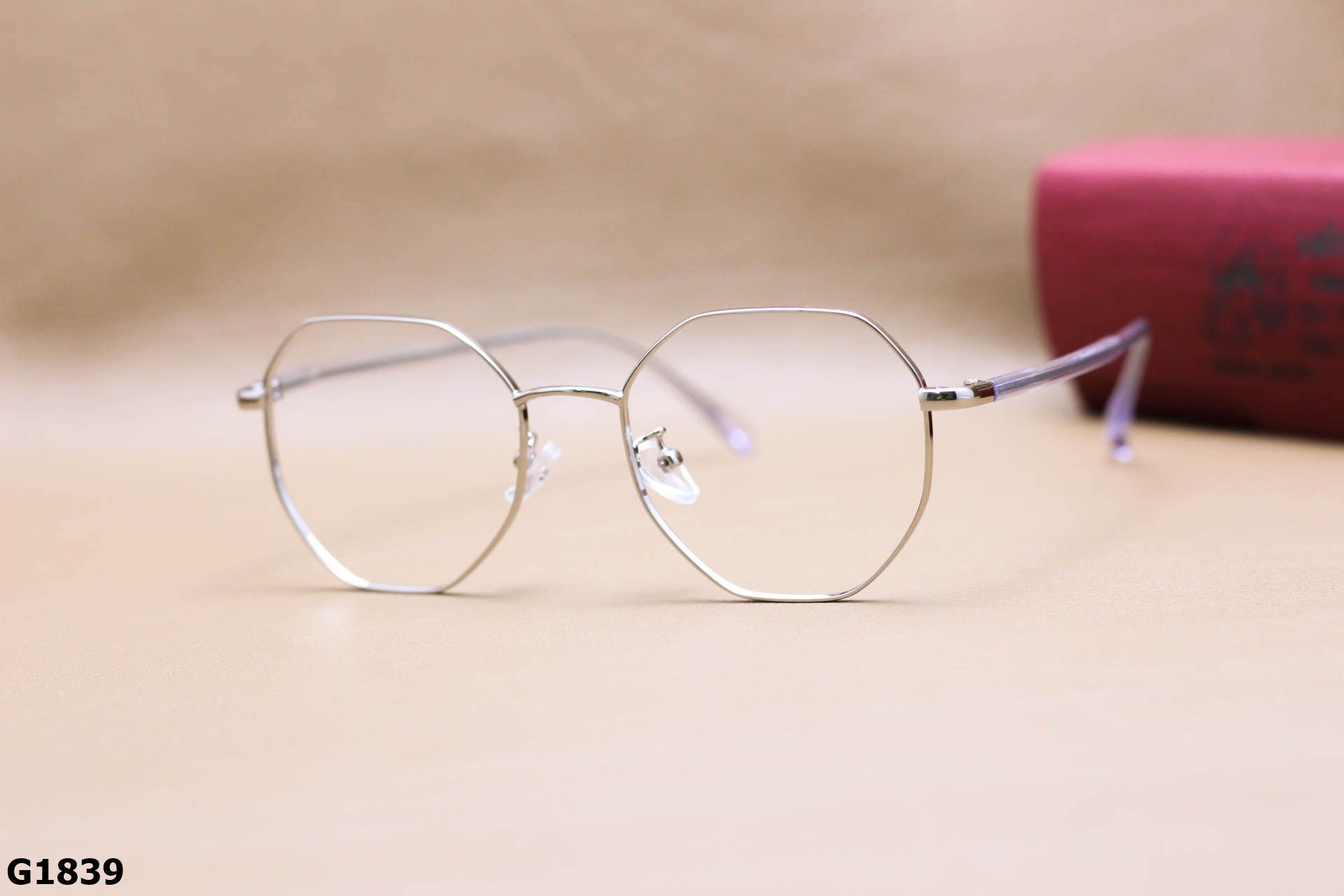 Gọng Kính Cận Hợp Kim Cao Cấp, Dáng Đa Giác Thanh Mảnh Thời Trang Unisex - G1839