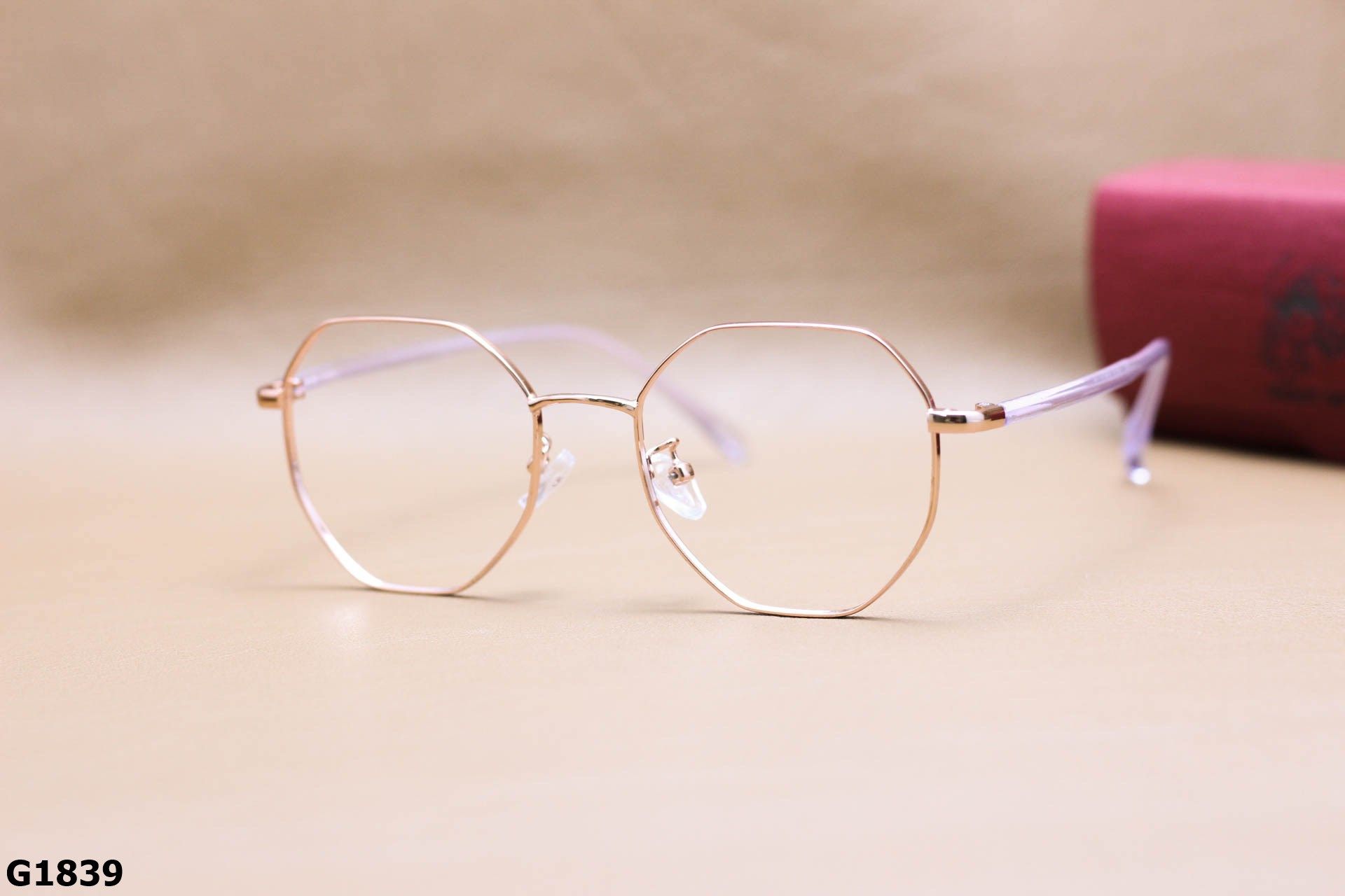 Gọng Kính Cận Hợp Kim Cao Cấp, Dáng Đa Giác Thanh Mảnh Thời Trang Unisex - G1839