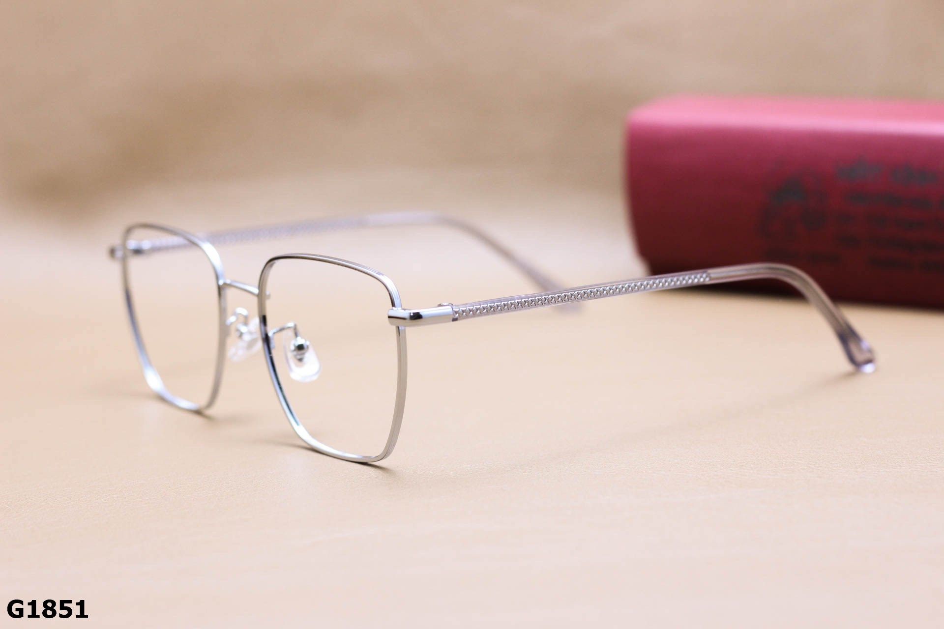 Gọng Kính Cận Vuông Thời Trang Unisex, Titanium Cao Cấp Thanh Mảnh - G1851