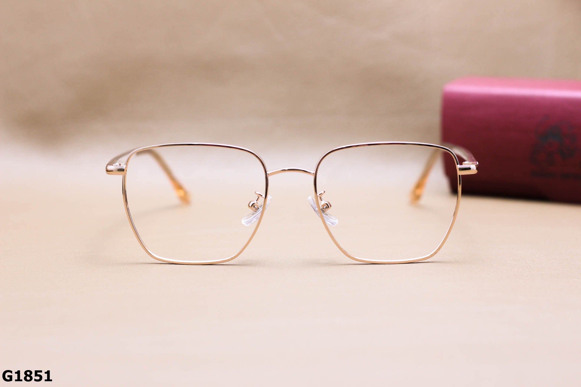 Gọng Kính Cận Vuông Thời Trang Unisex, Titanium Cao Cấp Thanh Mảnh - G1851