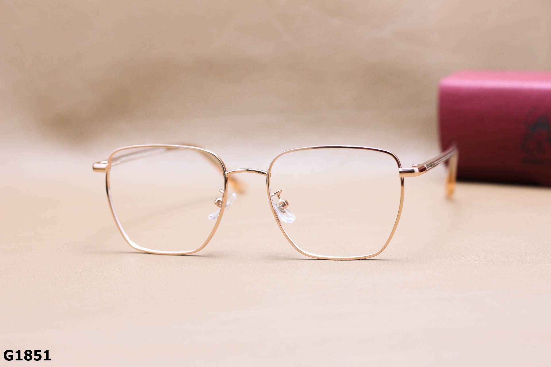 Gọng Kính Cận Vuông Thời Trang Unisex, Titanium Cao Cấp Thanh Mảnh - G1851