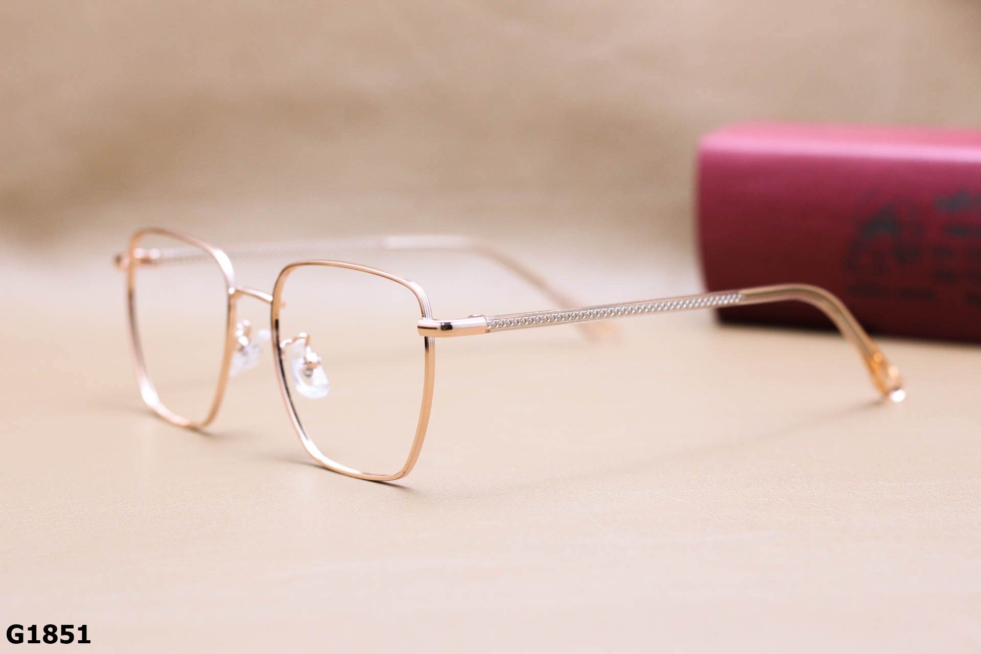 Gọng Kính Cận Vuông Thời Trang Unisex, Titanium Cao Cấp Thanh Mảnh - G1851