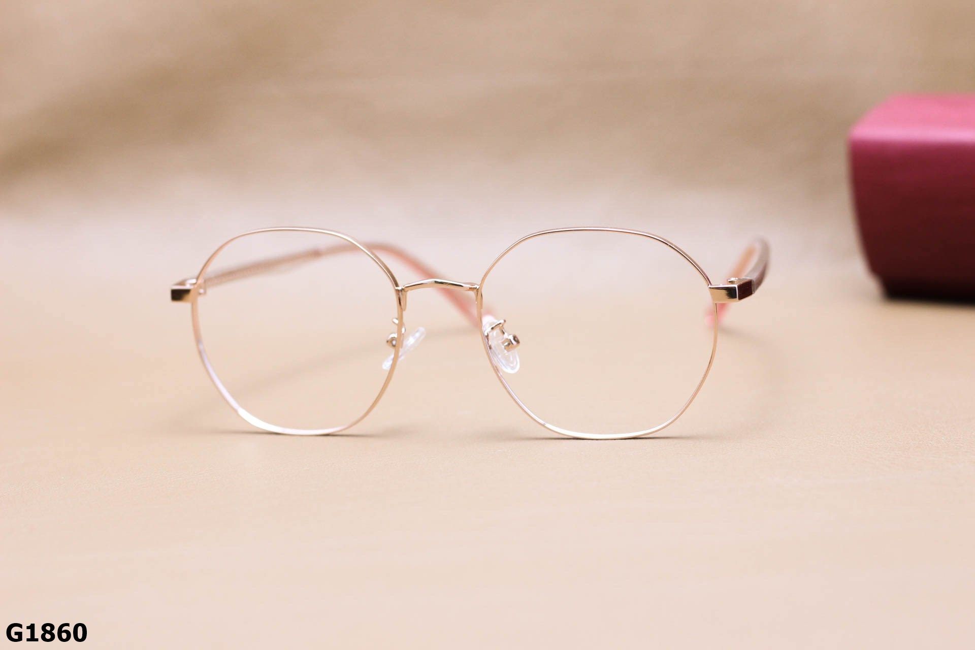 Gọng Kính Cận Hợp Kim Cao Cấp, Dáng Đa Giác Thanh Mảnh Thời Trang Unisex - G1860