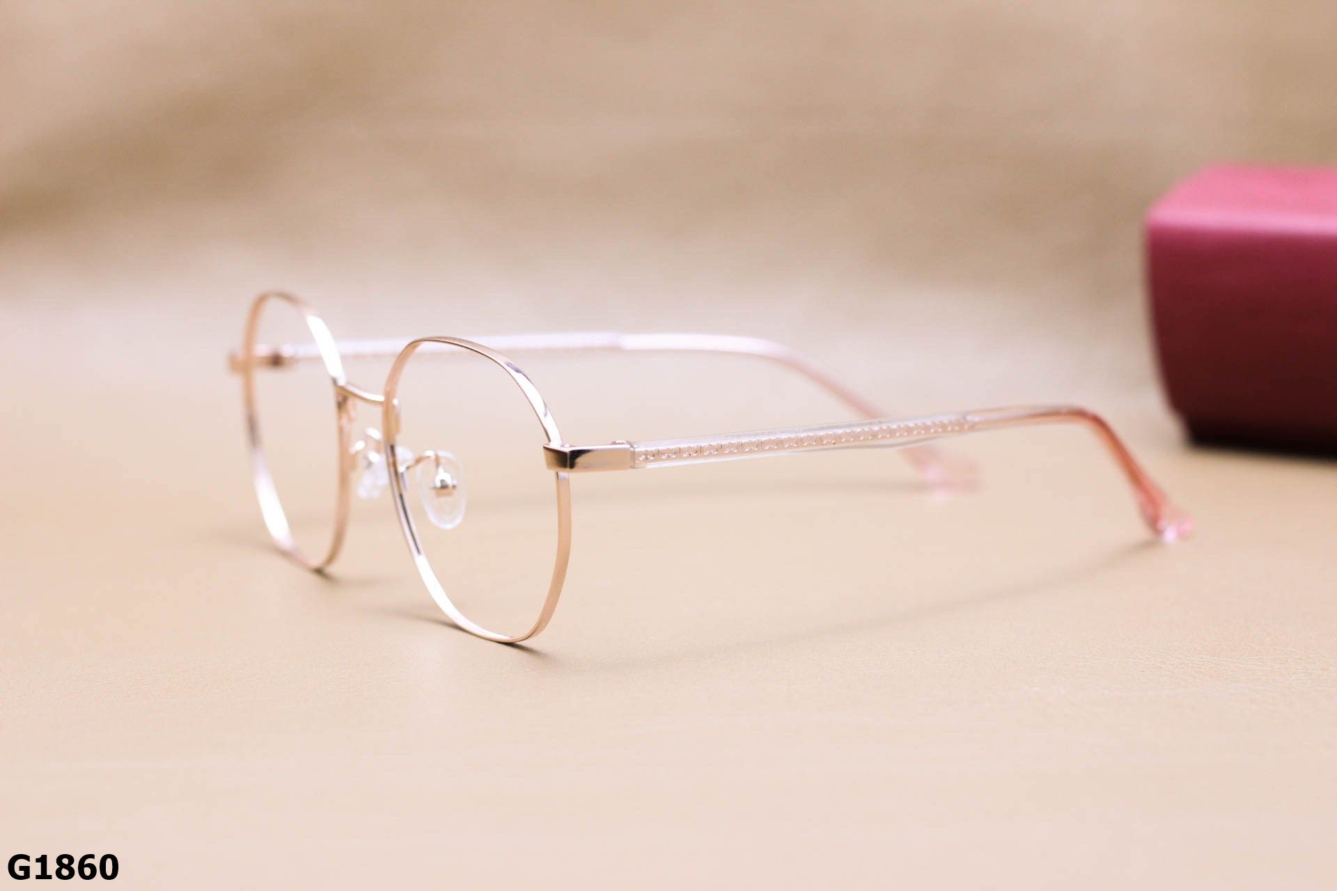 Gọng Kính Cận Hợp Kim Cao Cấp, Dáng Đa Giác Thanh Mảnh Thời Trang Unisex - G1860
